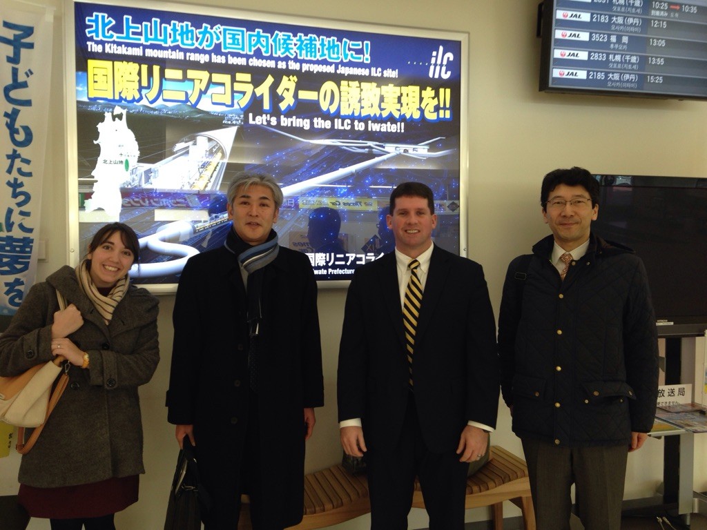 Staff with Consul Tull at the airport (Credit: US Consulate in Sapporo)