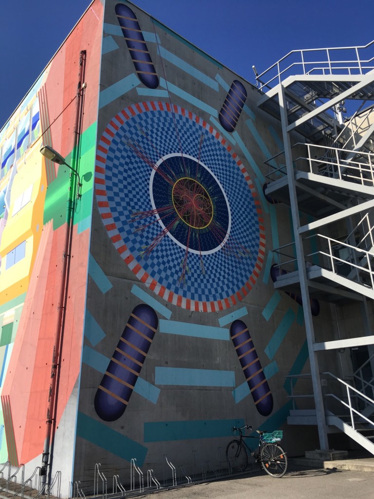 A mural of the ATLAS detector at CERN