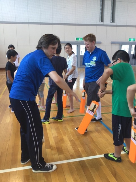 Teaching cricket to the kids