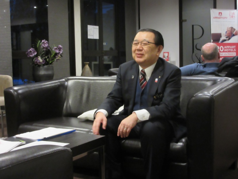 Vice-governor Chiba during the interview (in Geneva)